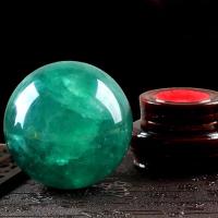 Gemstone Decoration, Green Fluorite, Round, durable 