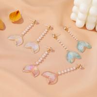 Acrylic Drop Earring, Zinc Alloy, with Plastic Pearl & Acrylic, plated, for woman 