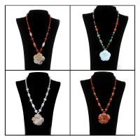 Gemstone Necklaces, Flower, fashion jewelry & for woman .7 Inch 