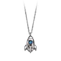 Sterling Silver Jewelry Necklace, 925 Sterling Silver, with 1.18 inch extender chain, Unisex & epoxy gel Approx 15.74 Inch 