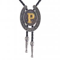 Zinc Alloy Bolo Tie, with Faux Leather, fashion jewelry & Unisex 