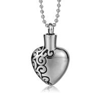 Stainless Steel Cinerary Casket Pendant, Heart, fashion jewelry & for man 