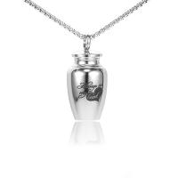 Cremation Jewelry Ashes Urn Necklace, Stainless Steel, fashion jewelry & for man 