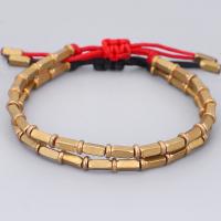 Fashion Create Wax Cord Bracelets, Brass, with Wax Cord, fashion jewelry 