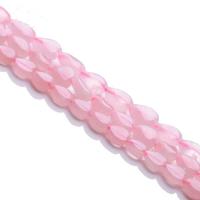 Natural Rose Quartz Beads, Heart, polished, DIY pink 