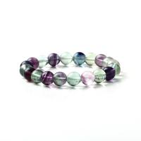 Fluorite colorée bracelet, Rond, bijoux de mode, multicolore, 19cm  8mm, Vendu par brin