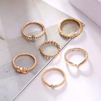 Zinc Alloy Ring Set, finger ring, plated, fashion jewelry & for woman & with rhinestone 