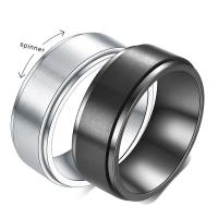 Titanium Steel Finger Ring, plated, Unisex 8mm, 2mm, US Ring 