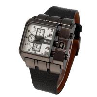 Men Wrist Watch, Zinc Alloy, with PU Leather & Glass, Chinese movement, plated, for man 60mm 
