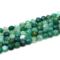 Natürliche Streifen Achat Perlen, poliert, DIY & verschiedene Größen vorhanden & facettierte, grün, verkauft von Strang