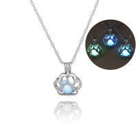 Beleuchtetem Halskette, Zinklegierung, mit Nachtlicht+Stein, Modeschmuck & glänzend, keine, 45CM, verkauft von Strang
