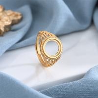 Gemstone Brass Finger Ring, plated, Adjustable & fashion jewelry & DIY, golden 