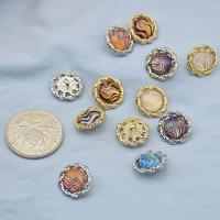 Resin Shank Button, Round, plated, fashion jewelry & DIY & for woman 