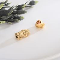 Weinlese Messing Perlen, plattiert, Modeschmuck & DIY & verschiedene Stile für Wahl, goldfarben, 12x10mm, verkauft von PC