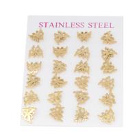 Stainless Steel Stud Earring, 316 Stainless Steel, Butterfly, gold color plated, fashion jewelry & for woman, golden 