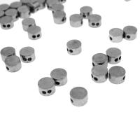 Edelstahl Perlen, 316 Edelstahl, rund, silberfarben plattiert, Modeschmuck & für Frau, 5x5x2mm, Bohrung:ca. 1.85mm, ca. 300PaarePärchen/Tasche, verkauft von Tasche