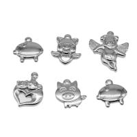 Stainless Steel Animal Pendants, 316 Stainless Steel, silver color plated Approx 