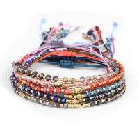 Wrap Bracelets, Seedbead, with Copper Alloy & Wax Cord, fashion jewelry 