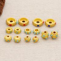 Brass Spacer Beads, with Resin, gold color plated, DIY 