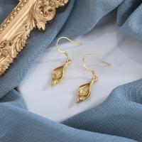 Messing Ohrring Tropfen Komponente, plattiert, Modeschmuck & DIY, goldfarben, 18.6mm, verkauft von Paar