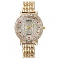 Women Wrist Watch, Zinc Alloy, with Cubic Zirconia & Glass, Chinese movement, plated, fashion jewelry 