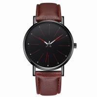 Men Wrist Watch, Zinc Alloy, with PU Leather & Glass, Chinese movement, plated, fashion jewelry & for man 20c250mm 