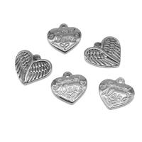 Stainless Steel Heart Pendants, 316 Stainless Steel, silver color plated, fashion jewelry & for woman 
