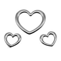 Stainless Steel Heart Pendants, 316 Stainless Steel, silver color plated, fashion jewelry & for woman 