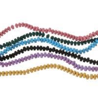 Las Perlas De Hematites Sin Magnético, Hematite, chapado, diferente color y patrón para la elección, más colores para la opción, 3x4x4.5mm, agujero:aproximado 0.5mm, longitud:16 Inch, aproximado 137PCs/Sarta, Vendido por Sarta