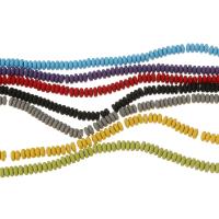 Las Perlas De Hematites Sin Magnético, Hematite, ábaco, chapado, diferente color y patrón para la elección, más colores para la opción, 2x4mm, agujero:aproximado 1mm, longitud:16 Inch, Vendido por Sarta