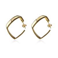 Brass Stud Earring, plated, for woman 30mm 