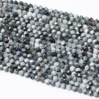 Hawk-eye Stone Beads, polished, DIY & faceted, grey, 7mm 