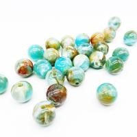 Imitation Gemstone Acrylic Beads, Round, polished, DIY blue 