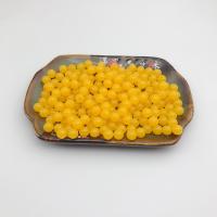 Solide Acryl Perlen, poliert, DIY & verschiedene Größen vorhanden, gelb, verkauft von Tasche