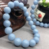 Gemstone Bracelets, Angelite, Round, fashion jewelry & Unisex blue, 19CM 