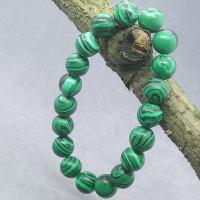 Bracelets de malachite, Rond, bijoux de mode & normes différentes pour le choix, vert, 19CM, Vendu par brin