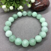 Gemstone Bracelets, Natural Marble, Round, fashion jewelry & DIY green, 19CM 