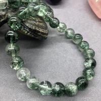Quartz Bracelets, Green Phantom Quartz, Round, fashion jewelry & DIY green, 19CM 