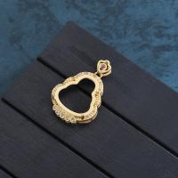 Brass Pendant Cabochon Setting, plated, fashion jewelry & DIY golden 