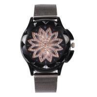 Uhrenarbänder für Frauen, Zinklegierung, mit Glas & Edelstahl, chinesische Bewegung, plattiert, Modeschmuck, keine, 32x29x10mm,16x300mm, verkauft von PC