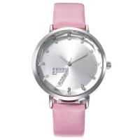 Uhrenarbänder für Frauen, Zinklegierung, mit PU Leder & Glas, chinesische Bewegung, plattiert, Modeschmuck, keine, 32x10mm,14x220mm, verkauft von PC