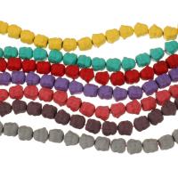 Nicht magnetische Hämatit Perlen, plattiert, unterschiedliche Farbe und Muster für die Wahl, keine, 8x8.5x7.5mm, Bohrung:ca. 1mm, Länge:16 ZollInch, ca. 50PCs/Strang, verkauft von Strang