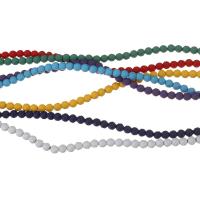Nicht magnetische Hämatit Perlen, plattiert, unterschiedliche Farbe und Muster für die Wahl, keine, 4x4x4mm, Bohrung:ca. 1mm, Länge:16 ZollInch, 104PCs/Strang, verkauft von Strang