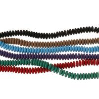 Las Perlas De Hematites Sin Magnético, Hematite, ábaco, chapado, diferente color y patrón para la elección, más colores para la opción, 2.5x6.5mm, agujero:aproximado 1mm, longitud:16 Inch, 155PCs/Sarta, Vendido por Sarta