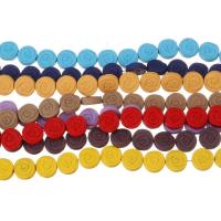 Nicht magnetische Hämatit Perlen, rund, plattiert, unterschiedliche Farbe und Muster für die Wahl, keine, 10x3.5mm, Bohrung:ca. 0.5mm, Länge:16 ZollInch, ca. 41PCs/Strang, verkauft von Strang