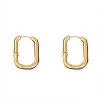 Brass Huggie Hoop Earring, gold color plated, for woman 