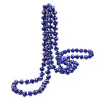 Cristal Perle collier chandail, Placage, pour femme, plus de couleurs à choisir, 8mm Environ 860-900 mm, Vendu par brin