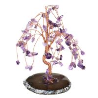 Богатое дерево украшения, Gemstone фишки, с Агат, для дома и офиса & Устойчивого & различные материалы для выбора, Много цветов для выбора продается PC