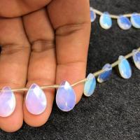 Sea Opal Pendant, Teardrop, polished, DIY & faceted 