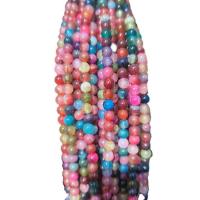 Gefärbte Achat Perlen, Turmalin Farbe Achat, rund, poliert, DIY & verschiedene Größen vorhanden, farbenfroh, verkauft von Strang